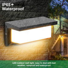 Aluminum Matte Black Outdoor Wall Light, IP65 Waterproof 18W LED for Easy Installation in Terrace Garage