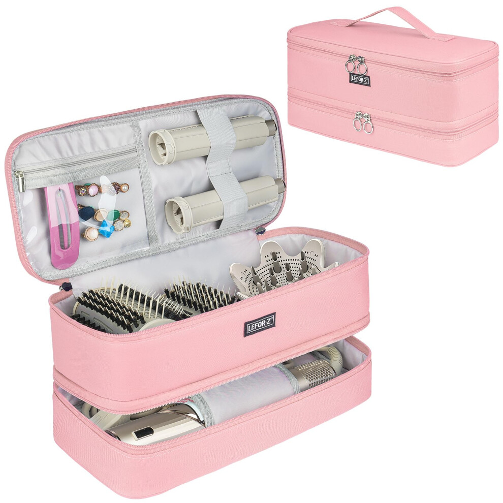 Ivodeela Travel Carrying Case Compatible With Shark Flexstyle Styler/Hair Dryer,Double-Layer Hair Hot Tools Storage Bag Compatible With Dyson Airwrap