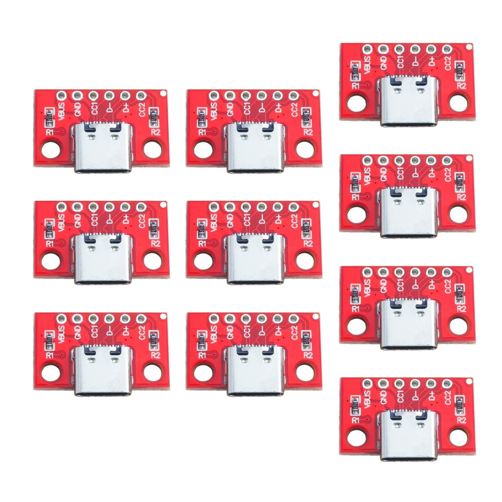 Type C Female Test Board 10Pcs Usb 3.1 16Pin To 2.54Mm Current Adaptation Module Fast Charging 9189345480027