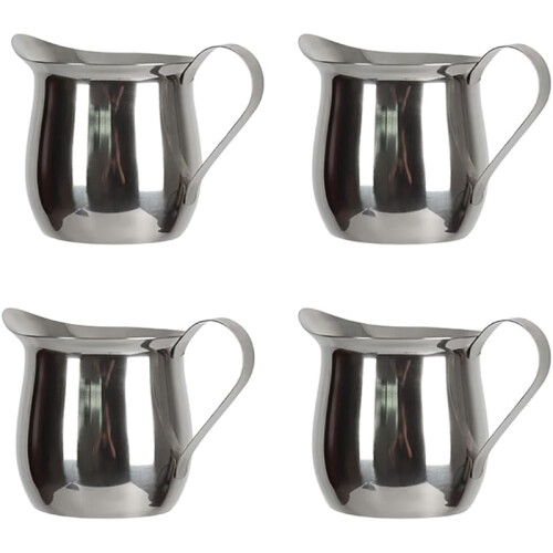 4-pack multifunctionele melkopschuimkannetjes, melkverwarmers,