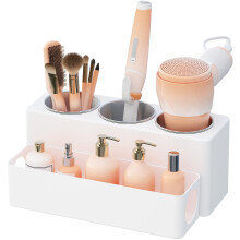 Lifewit Hair Tool Organizer, Hair Blow Dryer Holder Countertop, Removable Acrylic Hair Brush Storage Stand for Curling Iron/Hair Styling Tools/Makeup