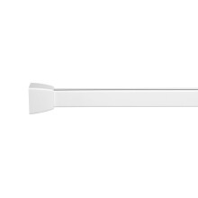 Croydex Professional Angled Shower Rail with Hooks & Gliders, Profile 800, 1200m, White