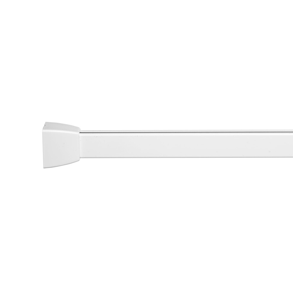 Croydex Professional Angled Shower Rail With Hooks & Gliders, Profile 800, 1200M, White