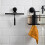 Compactor Bestlock Black Shower Squeegee - Easy Installation, Rustproof and Waterproof - 25.4X5.5X23.5 cm 4