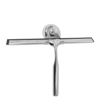 Shower Squeegee Stainless Steel Window Squeegee Window Cleaner Shower Wiper with Hook, Squeegees for Bathroom Mirror Wiper, Window Glass Cleaning (1 x