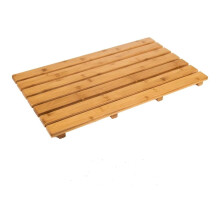 HubewaGlobal Natural Bamboo Wooden Bath Mat Duckboard
