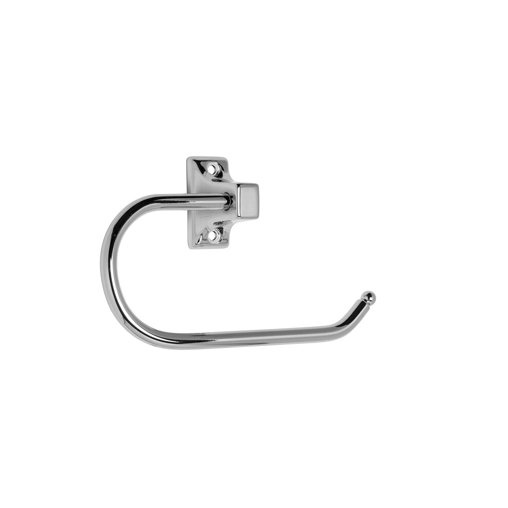 Croydex Sutton Chrome Toilet Roll Holder - Durable Zinc Alloy Bathroom Storage Solution With Chrome Finish, Classic Design For Compact Spaces,