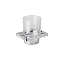 Croydex QM731841 Sutton Wall Mounted Tumbler & Holder with Zinc Alloy Construction, Chrome