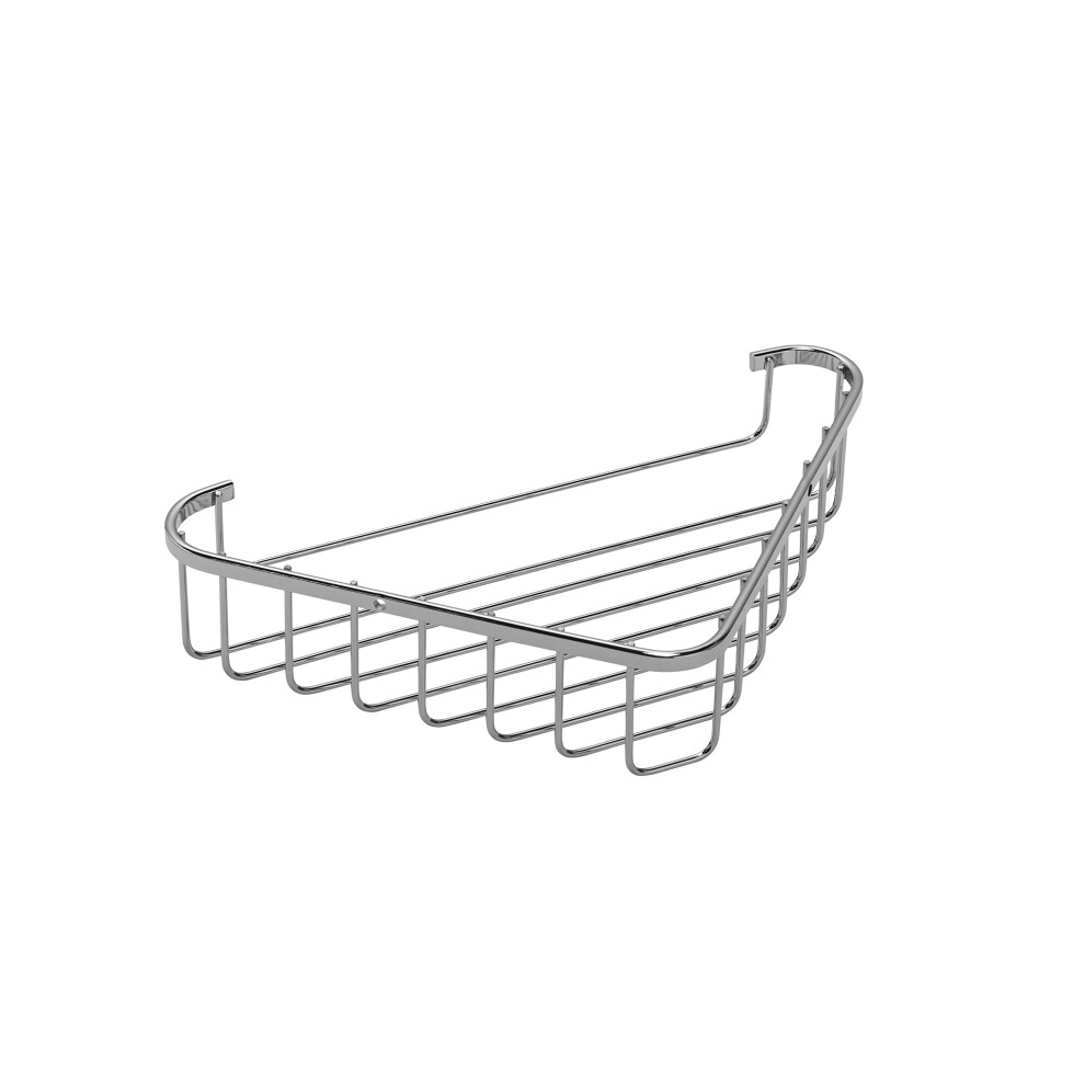 Croydex Stainless Steel Corner Shower Caddy - Corner Shower Shelf With Durable Chrome Plated Finish, Easy To Install Shower Basket, Rust Resistant,