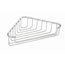 Croydex Corner Basket - Bathroom Storage Solution, Chrome Mild Steel Shower Caddy, Elegant Bathroom Accessory with Screw to Wall Fixings, Wall Plugs &