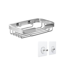 TATAY Shower Shelf No Drill Rectangular | Includes Mounting System (Quick Fix) | Holds up to 5 kg | 100% Stainless Aluminium | Shower Caddy for
