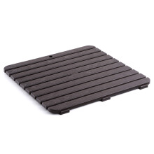 TATAY Square shower floor made of strong plastic, wood effect finish, with anti-UV, anti-slip protection, with rubber plugs at the base.
