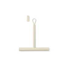 Brabantia - ReNew Shower Squeegee with Door Hook - Silicone Brush & Cleaning Wiper for Bathroom Glass & Tiles - Soft, Non-Slip Handle - Anti-Streak -
