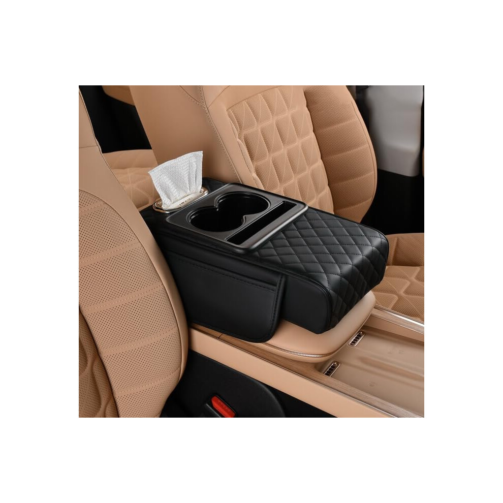 Car Armrest Pad With Cup Holder For Bmw 4 Series G26 Gran Coupe I4 20212023 Leather Organizer 9365049023603