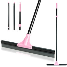 XXFLOWER Heavy Duty Floor Squeegee Broom with Extendable Handle, Multi-Surface Indoor Outdoor Squeegee for Wet Rooms, Shower, Bathroom, Kitchen,