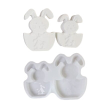 Moule de lapins de Pâques en silicone, nettoyage facile, pour