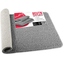 Asvin Soft Textured Shower Mat Non Slip Anti Mould for Inside Shower & Bath (24"x16" inch) Phthalate Free Rubber Loofah Bathroom Mats for Slippery
