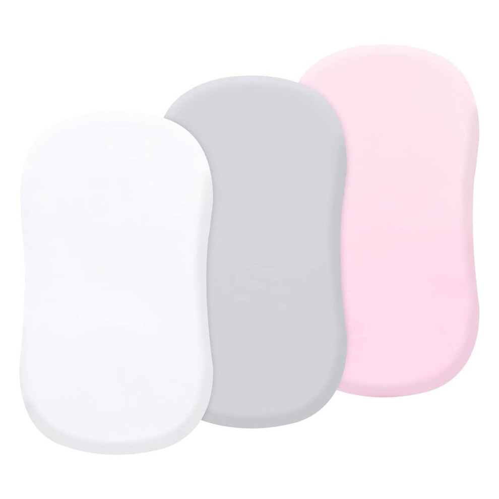 Baby Bassinet Sheet Set  Soft Breathable Crib Fitted Sheets, Machine Washable, Universal Fit