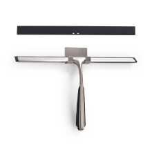 Shower Squeegee,Stainless Steel Shower Screen Wiper with Wall Mounted Adhesive Hook for Bathroom,Mirror,Window and Glass Cleaning,Include 1