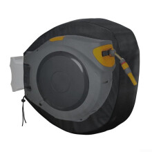 Garden Hose Reel Cover 420D Oxford Weatherproof Outdoor Wall Mounted Protective Black 21.65'x21.65'
