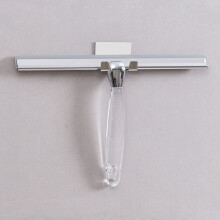 Shower Squeegee,Stainless Steel Shower Screen Wiper with 30.5cm Silicone Blade and Wall Mounted Adhesive Hook for Bathroom,Kitchen,Mirror,Car,Window