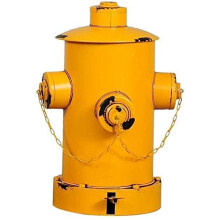 Retro Yellow Industrial Style Pedal Trash Can Decorative Cylindrical Metal Garbage Bin