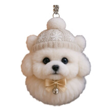 Durability Plush Pet Charm Resistant to Damage for-Bichon Frize