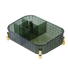 Organisateur de maquillage pour coiffeuse, boîte de rangement empilable pour cosmétiques avec tiroirs et plateau pour pinceaux, rouges à lèvres