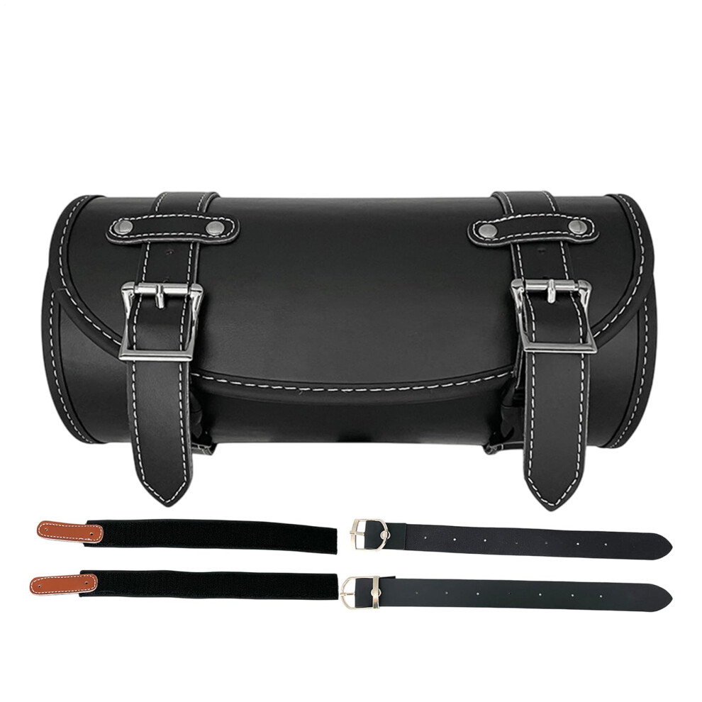 Waterproof Leather Motorcycle Saddlebags Tool Bag With Retro Design And Quick Attach Straps 9365049024440