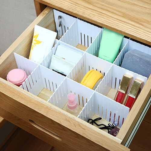 Adjustable Plastic Drawer Dividers for DIY Organization 5Pcs 50x11cm 1