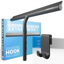 Minismus Shower Squeegee With Hook - Squeegee Shower Cleaner Tool - Silicone Shower Squeegee for Shower Doors - Shower Screen Wiper Blade - Bathroom