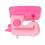 Macchina da cucire giocattolo per bambini ABS rosa portatile 2xAA 12