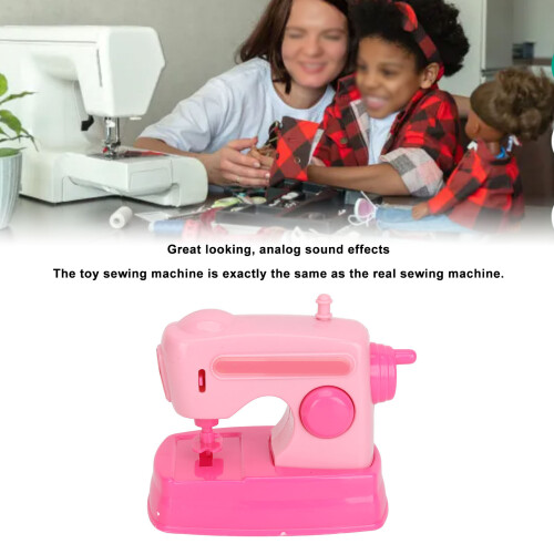 Macchina da cucire giocattolo per bambini ABS rosa portatile 2xAA 2