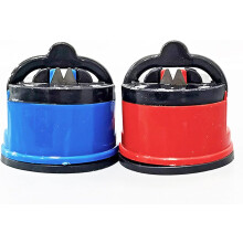 Home Use Blade Sharpener, Special Plastic Housing, Rubber Suction Cup, Ergonomic Handle, Non-Electric, Versatile Sharpening, Scissors Compatibility