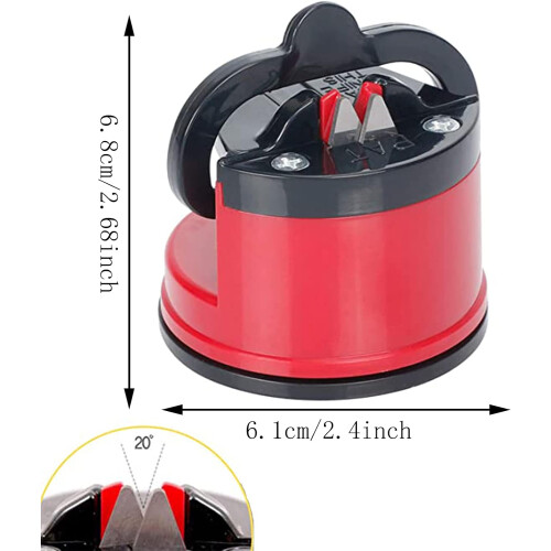 Home Use Blade Sharpener, Special Plastic Housing, Rubber Suction Cup, Ergonomic Handle, Non-Electric, Versatile Sharpening, Scissors Compatibility 2