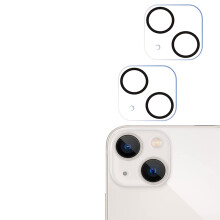Protection d'objectif pour iPhone 13, verre trempé haute définition transparent 9H, revêtement oléophobe, ultra HD, anti-rayures, facile à
