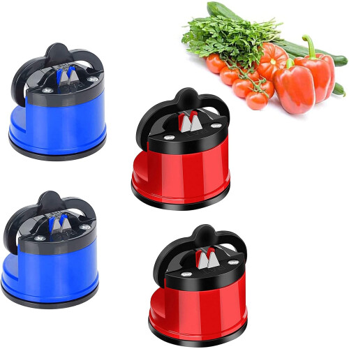Home Use Blade Sharpener, Special Plastic Housing, Rubber Suction Cup, Ergonomic Handle, Non-Electric, Versatile Sharpening, Scissors Compatibility 1