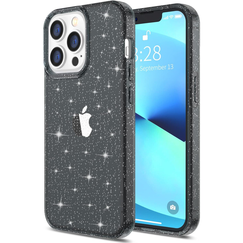 Iphone 13 Pro Max Shockproof Case, Built-To-Last With Reinforced Back Panel Impact-Absorbing Ridges For Durable Glitter Wireless Charging Support And 9128293948449