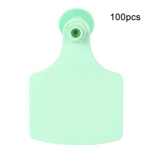 Blank Cattle Ear Tags for Farm Animal Management, Modified PP Material Durable Copper Nail Waterproof Ear Tags for Livestock Identification, Bright 10