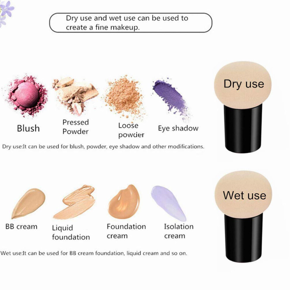 Professional Makeup Artists And Beginners Love Our Powder Puff Mushroom Makeup Sponge, Latex-Free Sponge Expands To 2 Inch X 2.8 Inch When Wet For