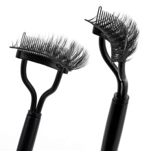 Eyelash Separator, Mascara Brush Applicator, Anti-Rust Plastic Teeth for Gentle Grooming, Protective Cover Ensures Hygiene, Travel-Friendly Design