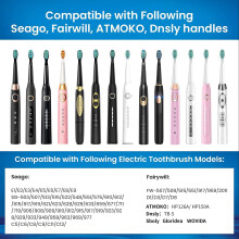 Electric Toothbrush Heads For Fairywill, Unique W-Shaped Design To Enhance Oral Hygiene, Reminder Bristles For Timely Replacements, Soft DuPont Nylon