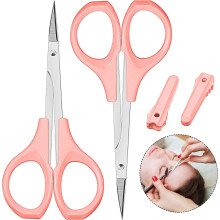 Brow Maestro, Easy-to-Use Stainless Steel Eyebrow Scissors, Curved Design for Precise Cutting, Multifunctional Grooming Essential for Stunning Brows