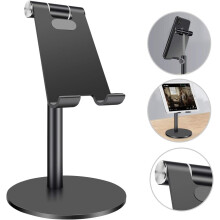 Ladeportdesignstativ, stilig designholder i aluminiumslegering for iPhone11Pro Max, Samsung Galaxy Note10, Huawei, LG, Sony, Google, iPad Air,