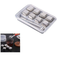 Drink Enhancer, Stainless Steel Whiskey Stones, Non-Diluting Cooling, Food-Grade Stainless Steel, Easy Storage, Reusable for Cocktails, Whiskey,