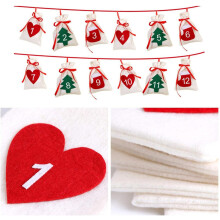 Quiltvulling: Acrylviltvellen voor adventskalendercadeautasjes, synthetische vezels met hoge dichtheid voor veerkracht, machinewasbaar op 30 graden.