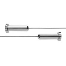 Croydex AD107041 Wireline Cable with 12 Shower Curtain Clips, 3000mm