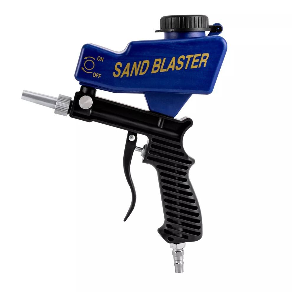 Sandblaster Gun 90 Psi Gravity Feed Pneumatic Tool For Rust And Paint Removal Adjustable Flow 9412369275783