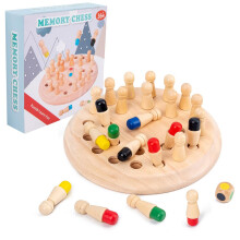 Wooden Toy, Montessori Toy, Memory Game, Wooden Memory Chess, Color Storage Board, Montessori Toy for Ages 3, Birthday Gifts for Kids