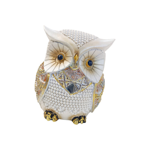 Statue de hibou, décoration de maison, Sculptures de-Blanc